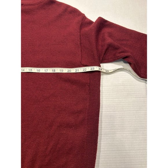 Chicos Womens Mock Turtleneck Sweater size 2 Burgundy Long Sleeves - Picture 4 of 9
